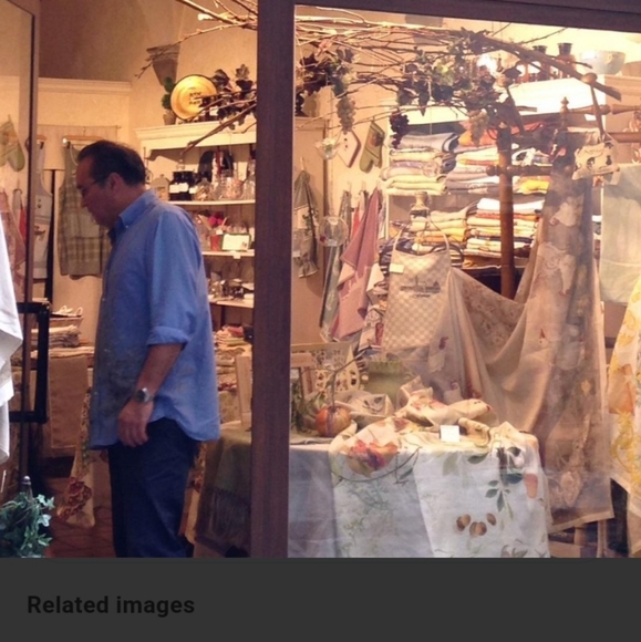 LE TELERIE TOSCANO EXCLUSIVE FIRENZE RED LINEN TABLECLOTH 68'X108 NWT" - Picture 12 of 13